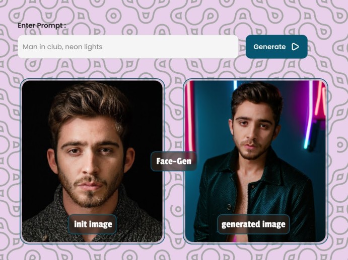 Face gen endpoint result