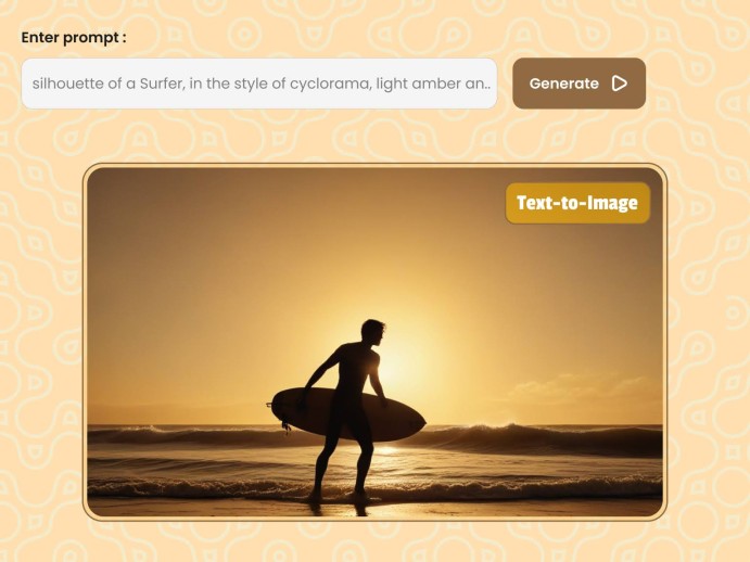 Text to image endpoint result
